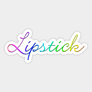 rainbow lipstick Sticker